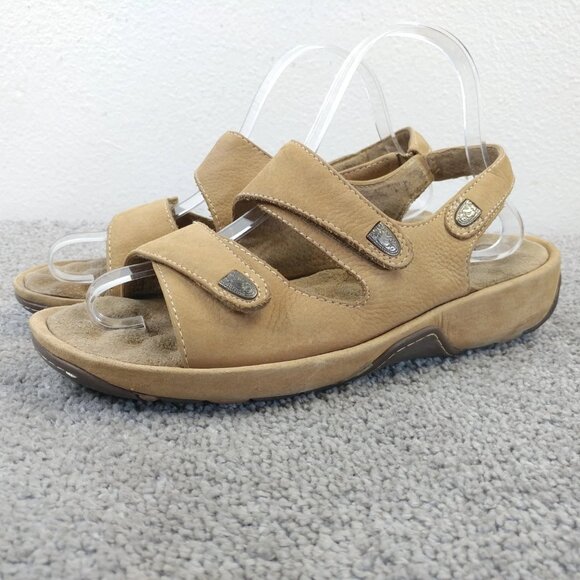 SoftWalk Bolivia Sandals Womens Size 8.5 W Shoes Adjustable Slip On Brown - Picture 1 of 10